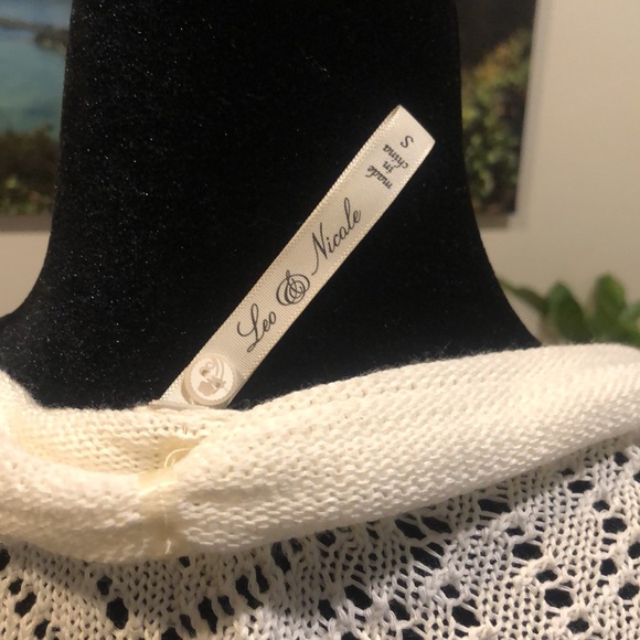 Leo & Nicole white summery boho open front cardigan - Picture 7 of 9